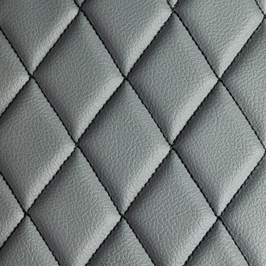 Diamond Pattern - Mid Grey with Black Stitching